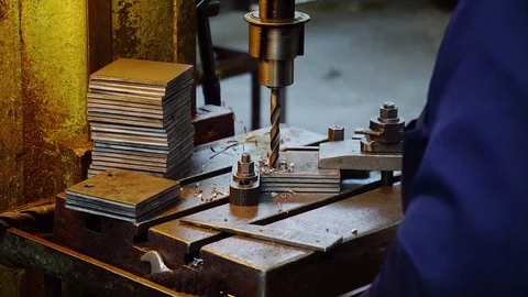 Work on a drilling machine Video stock 108179012