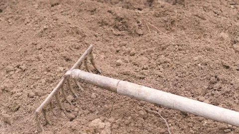 Work the earth with a hoe Video stock 98656628