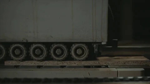 Work edgebander machine in factory for the production of furniture Stock Footage 83209213