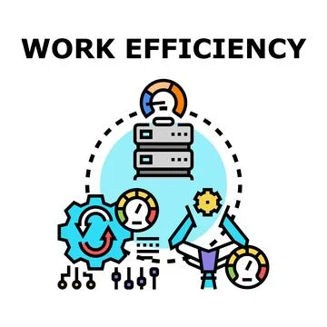 Work efficiency optimizing process improvement and data management イラスト素材
