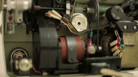 Work electric mechanism. Close-up Stock Footage 58517608