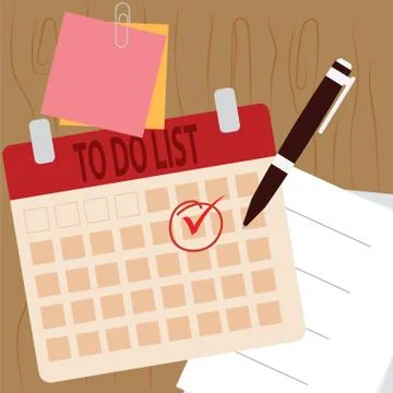 Work environment. Check list Stock Illustration