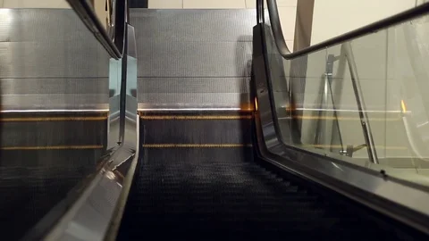 The work of the escalator in the mall Stock Footage 69937023