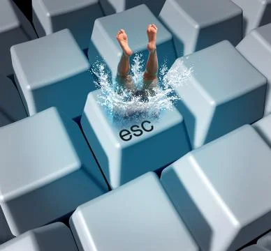 Work Escape Stock Illustration