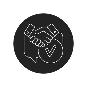 Work ethic black glyph icon. Business deal. Soft skills. Pictogram for web, m Stock Illustration
