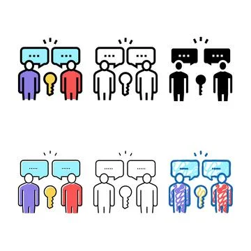 Work ethic soft types skill color icon vector Stock Illustration