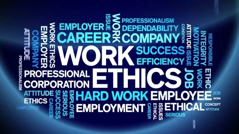 Work Ethics animated word cloud,animatio... | Stock Video | Pond5