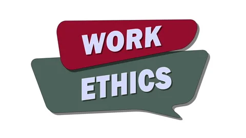 Work ethics refers to a set of values that define an employee’s dedication, Stock Footage 305583133