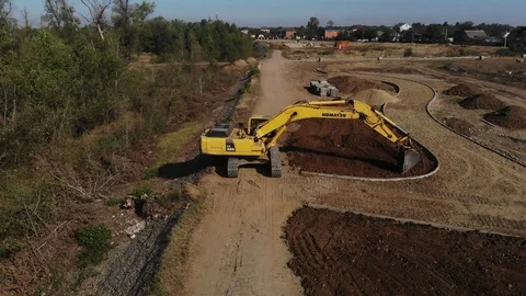 The work of the excavator. Stock Footage 118162347