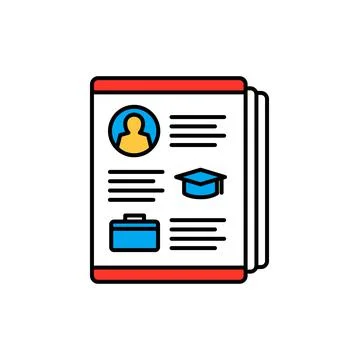 Work experience and education level security data Stock Illustration