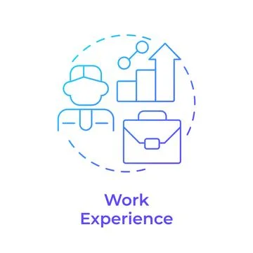 Work experience blue gradient concept icon Stock Illustration
