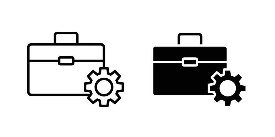 Work experience icon modern style vectors set Stock Illustration