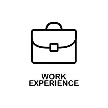 Work experience icon in trendy outline style design. Vector illustration isol Stock Illustration