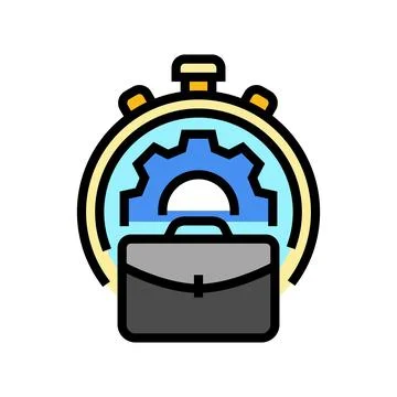 Work experience interview job color icon vector illustration Stock Illustration