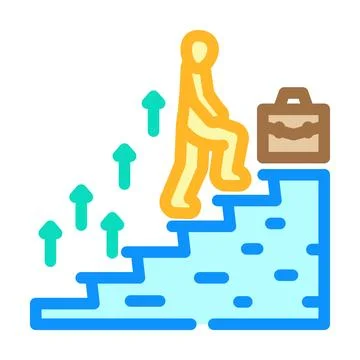 Work experience interview job color icon vector illustration Illustrazione stock