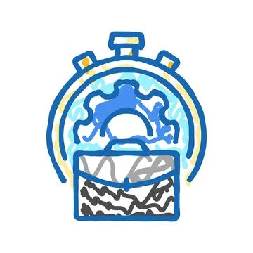 Work experience interview job icon doodle illustration Stock Illustration