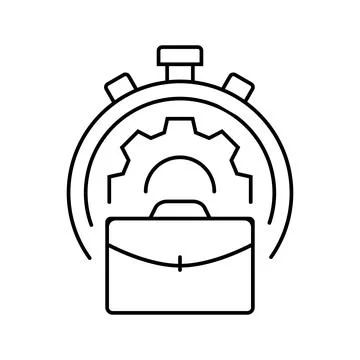 Work experience interview job line icon vector illustration Stock Illustration