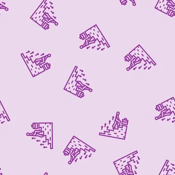Work experience interview job line vector seamless pattern イラスト素材