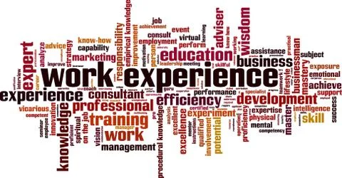 Work experience word cloud Stock Illustration