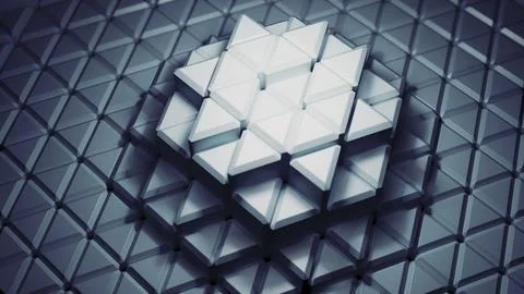 This work explores Abstract Geometric Design, focusing on intricate Triangular Illustrazione stock