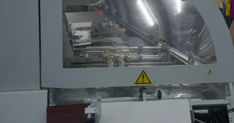 Work in the factory of an industrial CNC machine Video stock 249930827