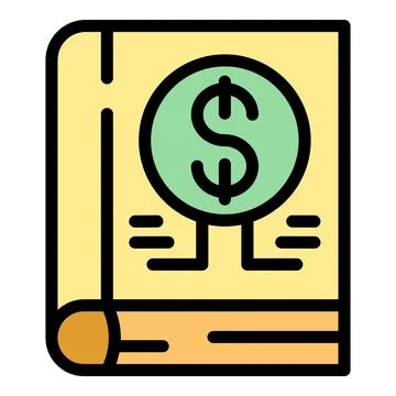 Work finance book icon vector flat Stock Illustration