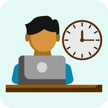 Work flat icon. Stock Illustration