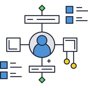 Work flow icon productivity process tech vector Stock Illustration