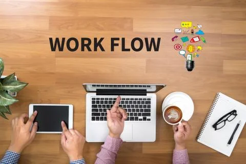 WORK FLOW Stock Photos