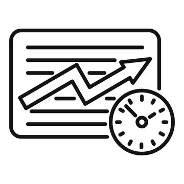 Work flow time icon outline vector. Control task Illustrazione stock