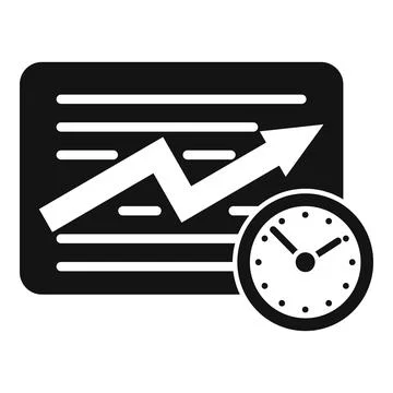 Work flow time icon simple vector. Control task Illustrazione stock