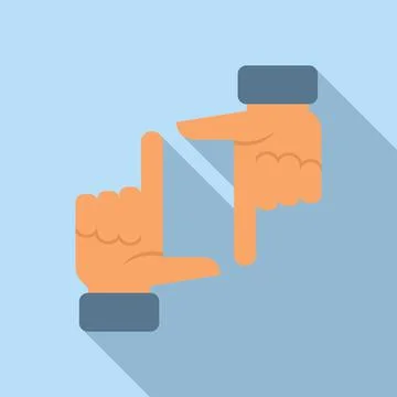 Work focus icon flat vector. Customer organization Stock Illustration
