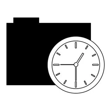 Work folder clock Stock Illustration