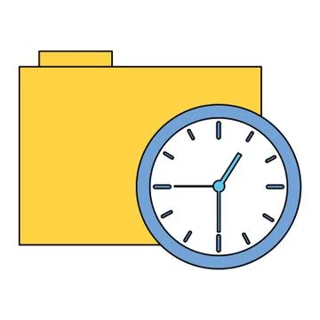 Work folder clock Stockillustratie
