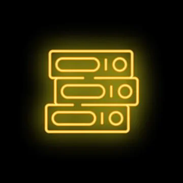 Work folder icon neon vector Stock Illustration