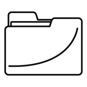 Work folder icon, outline style Stock Illustration