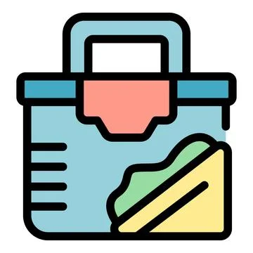 Work food box icon vector flat Stock Illustration
