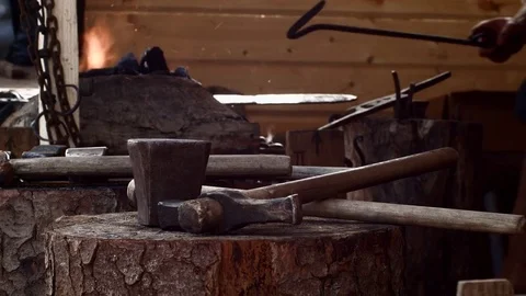 Work in the forge Stock Footage 84845821