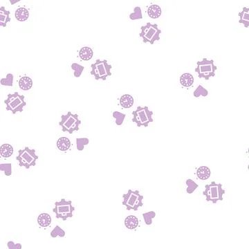 Work free time glyph seamless pattern Illustrazione stock