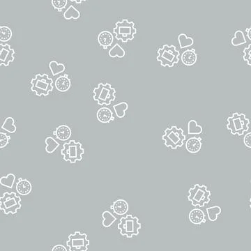 Work free time line seamless pattern Stock Illustration