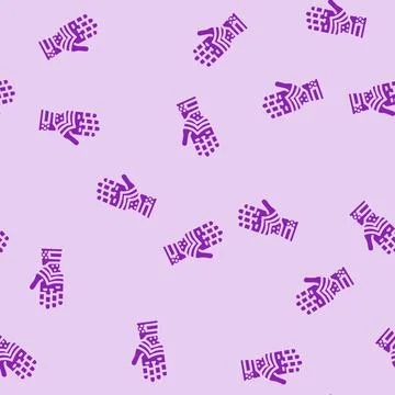 Work gloves garage tool glyph vector seamless pattern イラスト素材