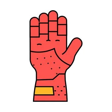 Work gloves garage tool icon color illustration Stock Illustration
