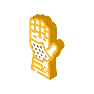 Work gloves garage tool isometric icon vector illustration Stock Illustration