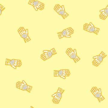 Work gloves garage tool vector seamless pattern Stock Illustration
