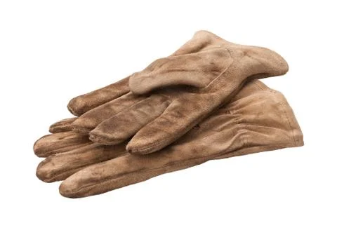 Work gloves isolated with clipping path. Stock Photos