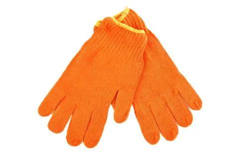 Work gloves isolated on white background. Stock Photos
