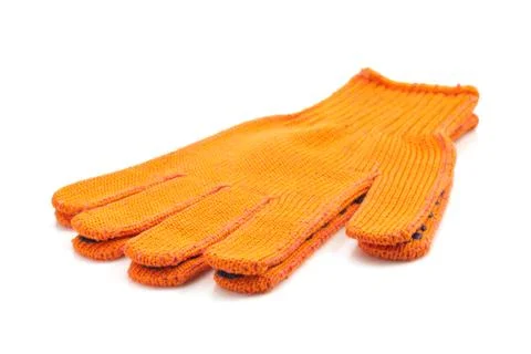 Work gloves isolated on white Foto stock