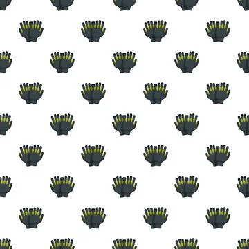 Work gloves seamless pattern protecting hands from hazards Stock Illustration