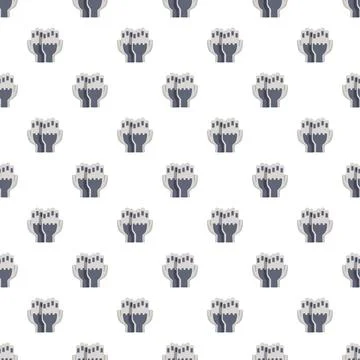Work gloves seamless pattern protecting hands concept Illustrazione stock