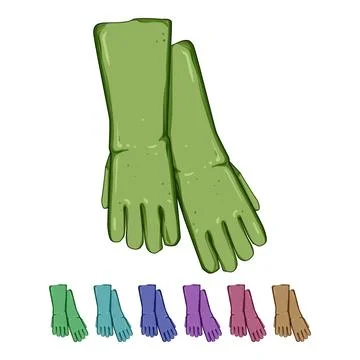 Work gloves welding cartoon vector graphic Stock Illustration